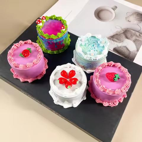 Cute Strawberry Cherry White Grinder, Fake Cake Metal Spice Grinder, Tabaco Smoke Acessório, Erva e