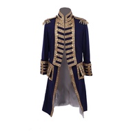 Men's 18th Century Colonial Military Tailcoat Costume Medieval Regency Tailcoat Jacket