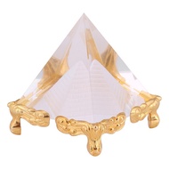 Feng Shui Egypt Egyptian Shape Clear Crystal Pyramid Ornament Home Decor Miniaturas Healing Amulet H