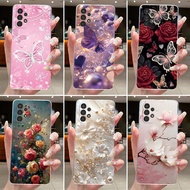 For Samsung Galaxy A13 4G 5G Case Luxury Butterfly Flowers Silicone Soft Jelly Phone Cover For Samsu