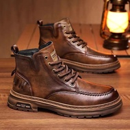 Vintage Martin Boots รองเท้าอัศวินชุดทํางานย้อนยุคอเมริกันคุณภาพสูงสําหรับผู้ชาย เทรนด์ใหม่