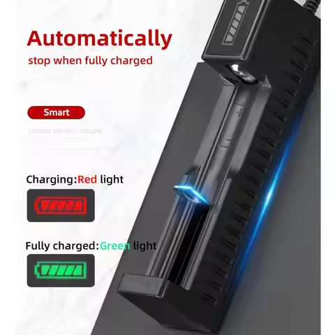 Lithium Battery Charger 18650 Battery Charger 1/2/4 Slots Dual For 18650 Charging 4.2V Rechargeable 