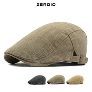 Spring Summer Men's Beret Hat, Men's Beret Hat MN085 Cool Cotton Fabric Classic British Style