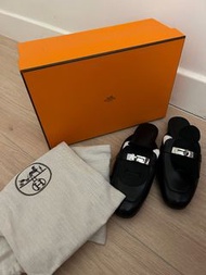 Hermes Kelly 銀扣拖鞋/涼鞋