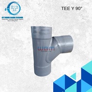 Tee Y 10 x 8 inches D - 90 degrees - LARGE Radius Tee 10 x 8 inches