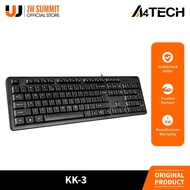 A4Tech KK-3 Laser Inscribed Keys, Adjustable Height, USB Wired Keyboard (Black)