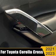 Car Accessories For Toyota Corolla Cross XG10 2021 2022 2023 Hybrid ABS Front Door Side Inner Armrest Cover Trims Frame