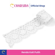 PUTIH Charisma Hook Lace / Cream & White Knitted Lace A0025 per Roll / Width 4,5 cm / Price per 1 Ro