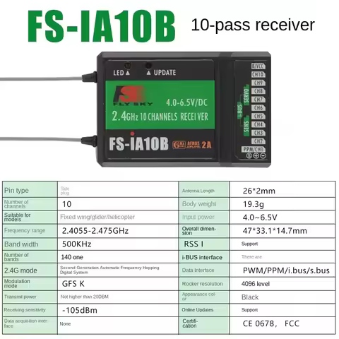 FS-iA6 FS-iA6B FS-iA10B FS-GR3E FS-X6B FS-BS6 FS-A8S Receiver for Flysky I6 I6X Remote Controller Tr