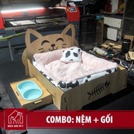 [Shop selling pet items in HCMC] BHP5 45x55cm wooden dog and cat bed, easy to assemble, free double 