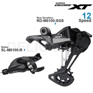 High-quality SHIMANO DEORE XT M8100 12 Speed Groupset include RD-M8100-SGS Rear Derailleur and SL-M8