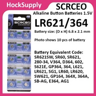 SCRCEO AG1 LR621 364 LR60 Alkaline Button Battery 1.5V