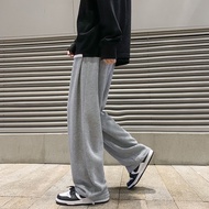 seluar tracksuit lelaki tracksuit man baggy tracksuit Sweatpants Knitted Lengthened Couple Drape Wid