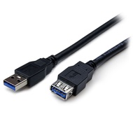 StarTech.com 6 ft Black SuperSpeed USB 3.0 Extension Cable A to A M/F - 2m USB 3 Male to Female Ext 