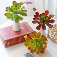 AROMA Artificial Succulent Plant, Real Touch Plastic Fake Cactus, Green Plant Lifelike Fleshy Realis