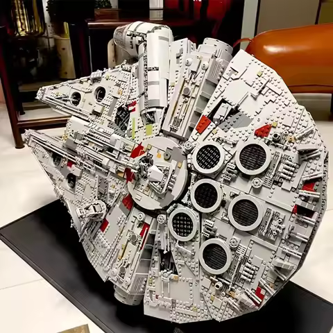 New 7543pcs of large millennium spaceship for boys. 75192 building block set, suitable for Christmas
