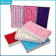 PENJIPH 50Pcs Soap Rose Flower, Wreath Making Three Layer Rose Foam Rose, Romantic Realistic Floral 