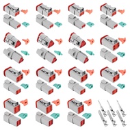 140Pcs Deutsch DT Series Waterproof Wire Connector Kit DT06-2/3/4/6S DT04-2/3/4/6P Automotive Sealed