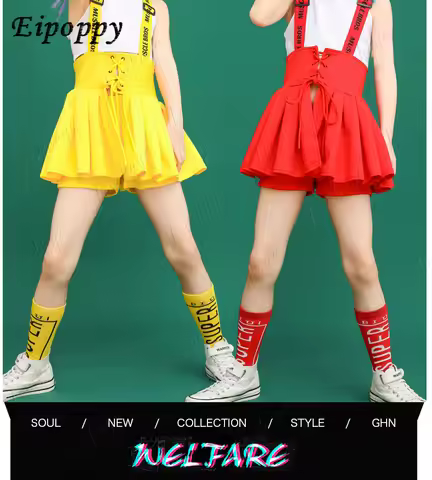Girls Dance Performance Clothing Kindergarten Jazz Dance Women's Team Cheerleading Performance Costu