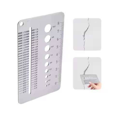 Crack Width Gauge Accurate Stainless Steel Portable Gap Measuring Tool Crack Width Gauge Card for Wa