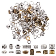 Beebeecraft 1Box 1 Box 150Pcs Dreadlocks Beads Hair Beads Large Hole Viking Norse Beard Beads Braidi