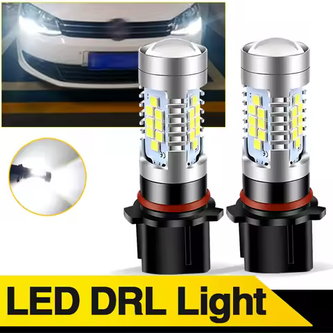 2PCS P13W Daytime Running Light 12277 SP13W LED Fog Headlight Lamp For Chevy Mazda Mercedes-Benz Aud