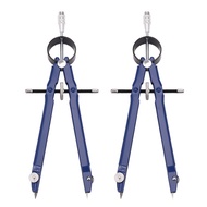 2 Pack Drafting Compass with Lock Math Bow Compass Drawing Metal Compass with Wheel Geometry Compass