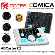 COMICA ADCASTER C2 MULTI-FUNCTIONAL AUDIO INTERFACE WITH I/O INTERFACES, 8 SOUND PADS FOR PODCASTING