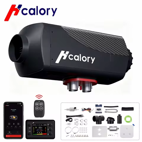 Hcalory HC1-U5 Car Heater 5KW Black 12V Diesel Air Heater with Remote Control and LCD Panel Diesel P