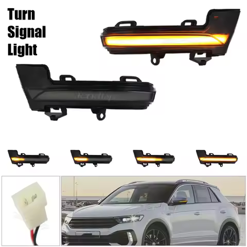 Dynamic LED Turn Signal Blinker Mirror flasher Light for Skoda Octavia Mk3 5E for VW T-Roc T-Roc