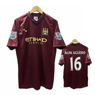 2012-13 Manchester City Away Jersey - Retro Football Jersey Custom Shirt (Dzeko, Agüero, Balotelli, 