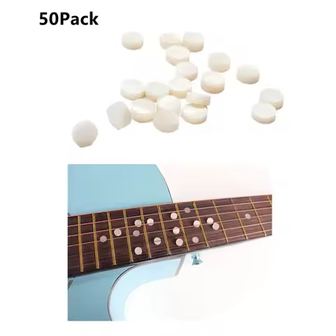 50pcs Guitar Fretboard Dots Fingerboard Markers Inlay Dots ABS Acrylic Fret Inlay Dots Diameter 6MM