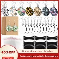 Sublimation Earring Blanks with Earring Hooks,Jump Rings,Ear Plugs,Earring Cards Holder and Transpar