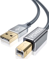 AkoaDa Printer Cable 20 FT, USB 2.0 Type A Male to B Male Printer Scanner Cord High Speed Compatible