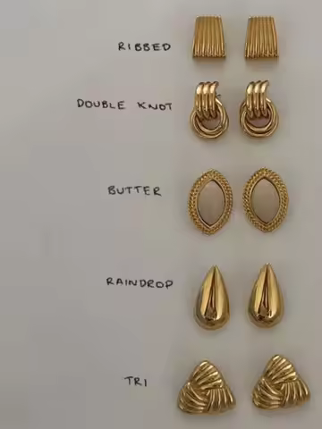 Uworld Best-Selling Waterproof 316L Stainless Steel Metal Geometric Personalized Daily Stud Earrings