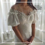 Puff sleeves removable sleeves bolero detachable wedding dress by CIEL BRIDE