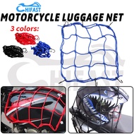 HIFAST Motorcycle Net Cargo Net Flexi Helmet Net Stretchable Cord Motor Bag Beg Motorsikal Luggage Strap Tali Luggage Net Helmet Storage 30cm