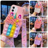 【COD】 Cute Unicorn Wallet Bag Case Pop Push It Realme C35 C31 C25 C25s C21 C17 C15 C12 C11 8 7i 6i