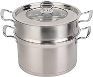 WGHJK 26CM Multifunction Stainless Steel Double Layer Food Steamer Pot Stockpot Cookware Household Cooking Tool