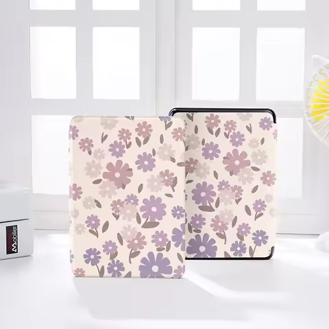 Flower Kindle Case for All-New 6.8" Kindle Paperwhite (11th Generation- 2021 Release) - PU Leather C