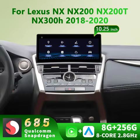 10.25'' For Lexus NX NX200 NX200T NX300h 2018-2020 Snapdragon 685 Carplay Car Radio Multimedia Andro