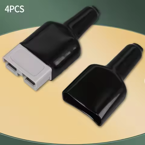 4PCS Plug Cover Waterproof 50A For Plug Connector Dustproof Cable Jacket Black Cable Connectors