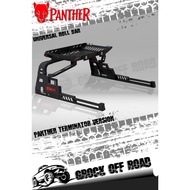 NISSAN NP300 NAVARA PANTHER ROLL BAR TERMINATOR POWDER COATED ROUGH TEXTURE WITH BASKET AND LED BAR