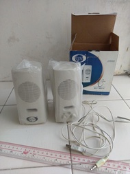 全新電腦喇叭雙插頭揚聲器音響道具耳機長電線 hpe sound audio speaker speakers small white color plug computer desktop louder 雙聲道揚聲器喇叭插線耳機插口插頭白色長電線辦公室書枱桌上電腦專用音響播放器材用具小型電器座枱桌面環迴立體聲裝置電子產品擴音器desktop computer audio sound  h822 3d hi fi hifi hi-fi 3mm plug