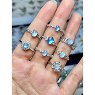 Aquamarine Ring Genuine Gem (Aquamarine Ring) Can Be Pulled In Size. Adjustable Ring