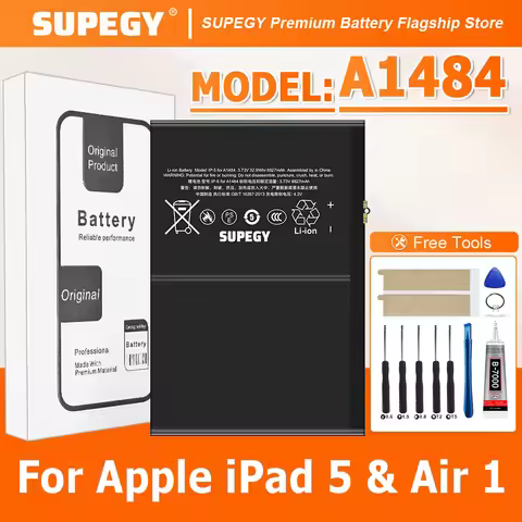 8827mAh Tablet Battery for Apple IPad 5 & Air 1 Replacement Bateria A1474 A1475 A1476 A1822 A1823 A1
