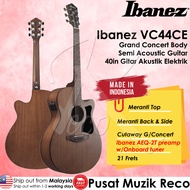 Ibanez VC44CE OPN Cutaway Grand Concert SEMI Acoustic Guitar with Pickup Tuner Gitar Semi Akustik Elektrik Gitar Kapok