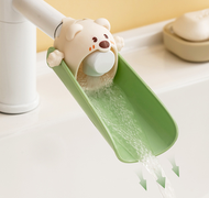 鬼佬倉 - 【1個】水龍頭延伸器（綠色） 兒童洗手輔助器 洗漱安全導水槽 水龍頭延伸器 衛生間盥洗台防濺水 兒童水龍頭延長器 幼兒輔助洗手器