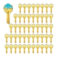 KW1 Uncut Key Blanks in Premium Brass Quality- Pack of 50 Keys for Home and Professional Use