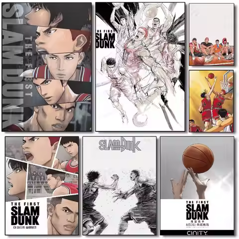 1pc THE FIRST SLAM DUNK Poster living room Wall Art Garage Room DecorWater Proof Paper Print Room De